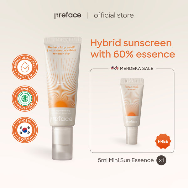 Preface Skin Regenerating Hybrid Sun Essence 50ml (FREE 5ml Mini Sun Essence)